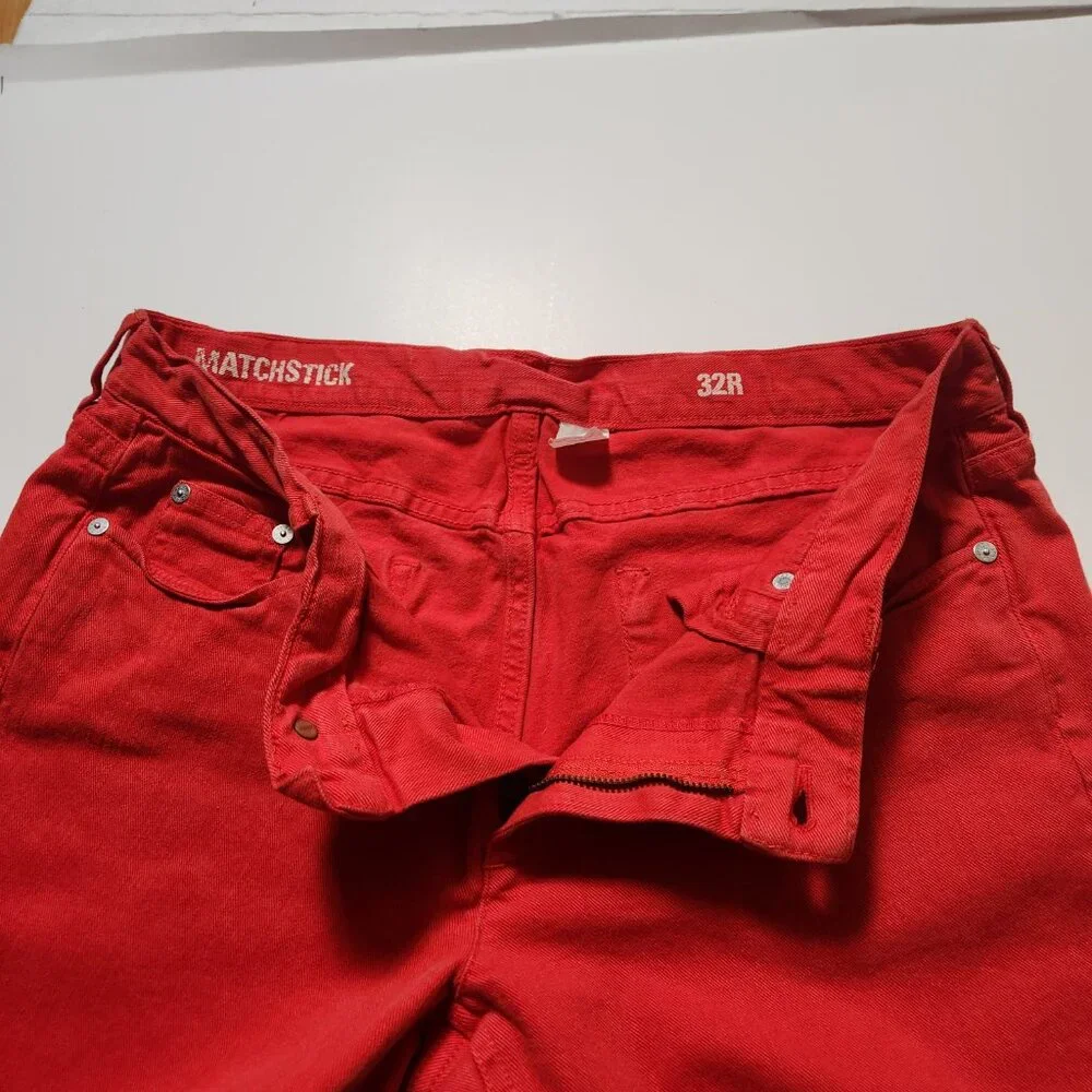 J.Crew Matchstick Slim Jeans Coral Orange 32x33 Stretch Men’s Summer Pants